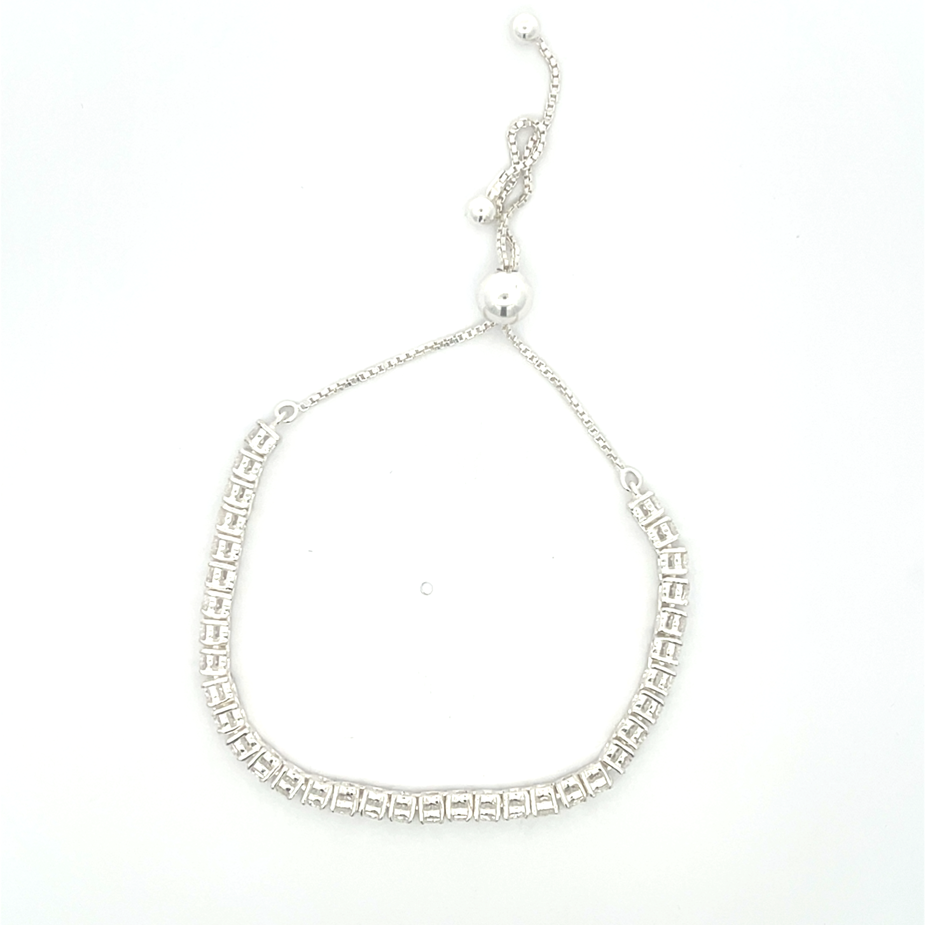 Adjustable tennis bracelet with zirconia